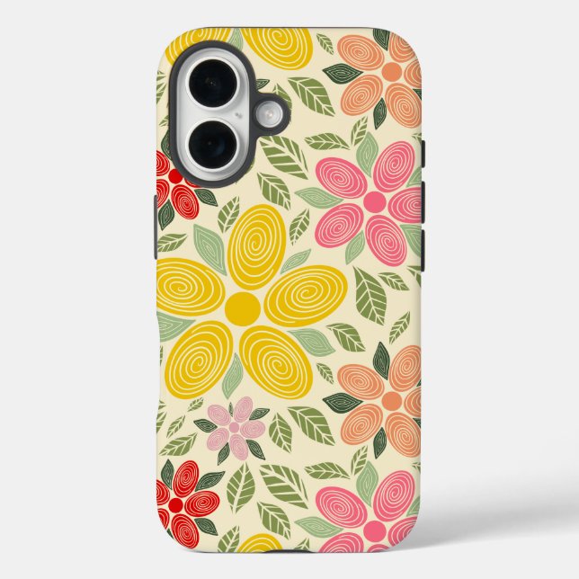 Wirbelgarten-iPhone-Hülle iPhone 16 Hülle (Rückseite)