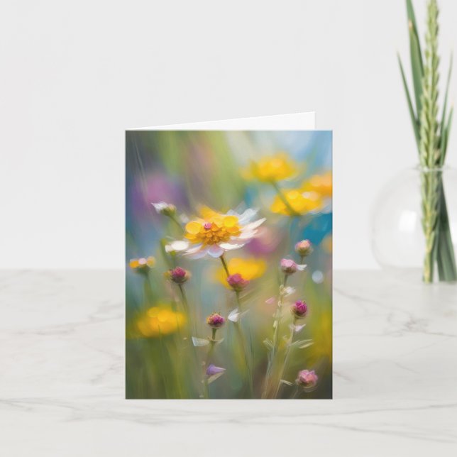 Wirbellose Wildblumen im Wind (Vorderseite)