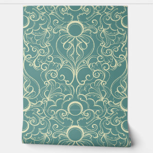 wirbeln Damask Tapete