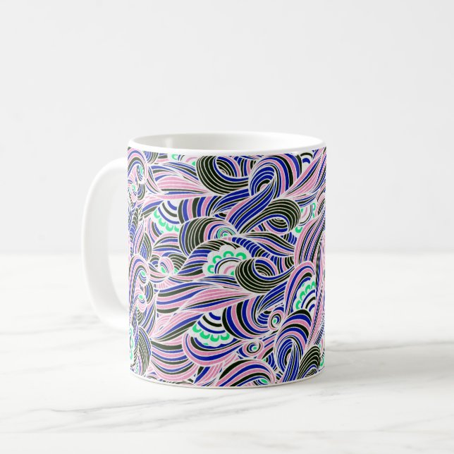 wirbelnde Farben Kaffeetasse (Vorderseite Links)