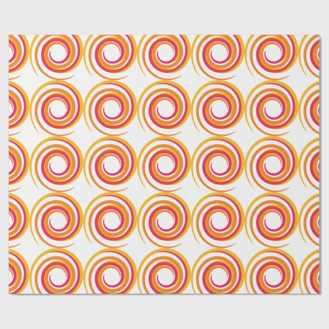 Wirbelnde Farben Spirale Geschenkpapier (Flach)