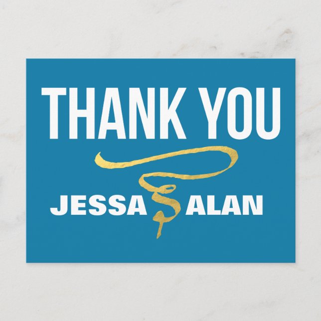 wirbelnde Imitate Goldfolie Postkarte (Vorderseite)