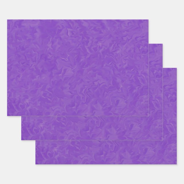 wirbelnde Schattierungen Lila Abstrakter Kunstmust Geschenkpapier Set (Set)