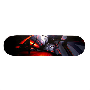 Wirbelnder Giftabstrakter Skateboard
