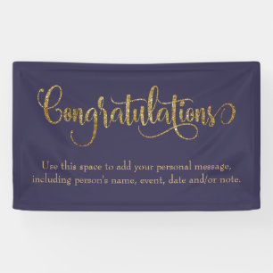 Wirbelnder goldener Glitter-Gruß Staubiges Purpur Banner