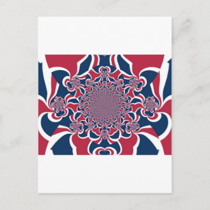 Wirbelnder Kaleidoskop-Kunstprint Postkarte