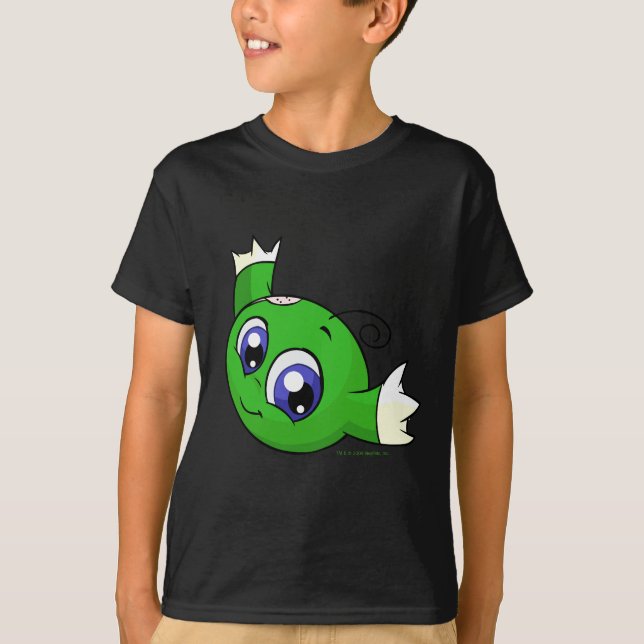 Wirbelndes grünes kiko T-Shirt (Vorderseite)