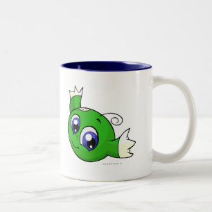 Wirbelndes grünes kiko zweifarbige tasse