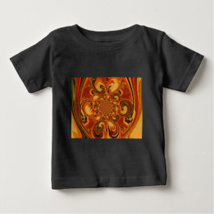 Wirbelndes Muster  Farbtöne von Orange, Braun, Grü Baby T-shirt