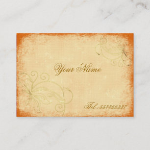 wirbelndes Vintages Blumen Visitenkarte