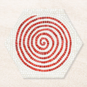 WIRBELRAD-MOSAIK Sechseckige Papieruntersetzer Untersetzer