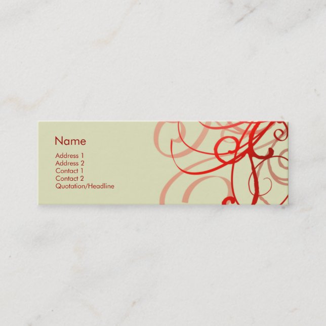 Wirbels-Nr. 0025 Mini Visitenkarte (Vorderseite)