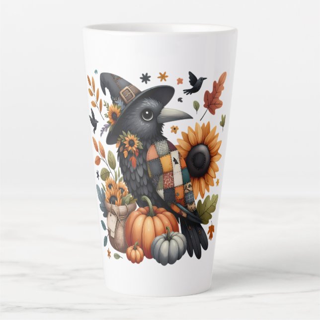 Wirbelsäule mit Pumpkins und Sonnenblumen Milchtasse (Vorderseite)