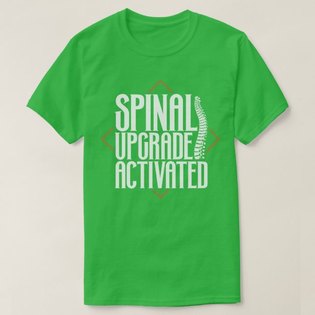 Wirbelsäulenaktualisierung aktiviert rückwärts Ope T-Shirt (Design vorne)