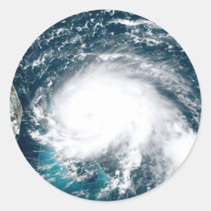 Wirbelsturm vor der Küste Floridas Runder Aufkleber
