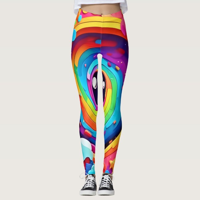 Wirbelwind der bunten Fantasie Leggings (Vorderseite)