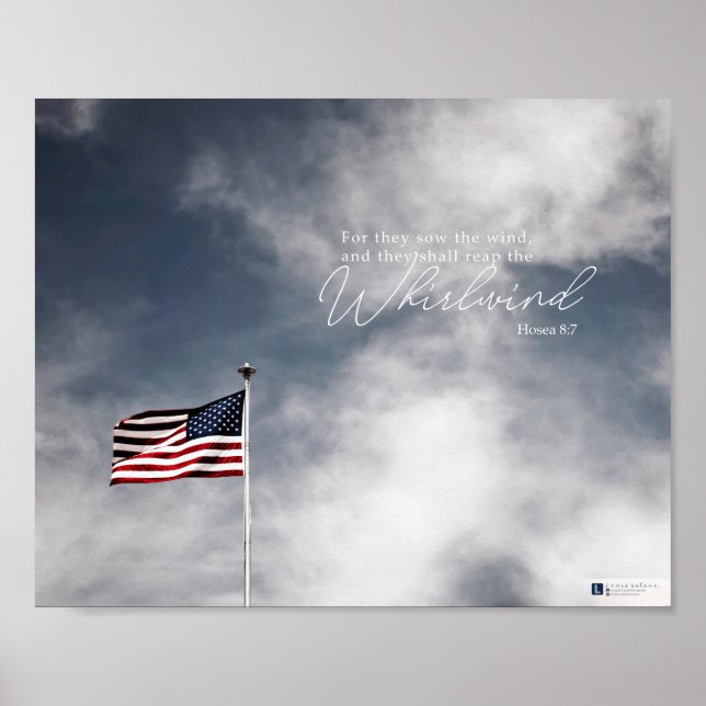 Wirbelwind (Hosea 8:7) Poster (Vorne)