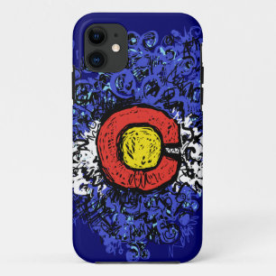 Wirble abstrakte Colorado-Flagge Case-Mate iPhone Hülle