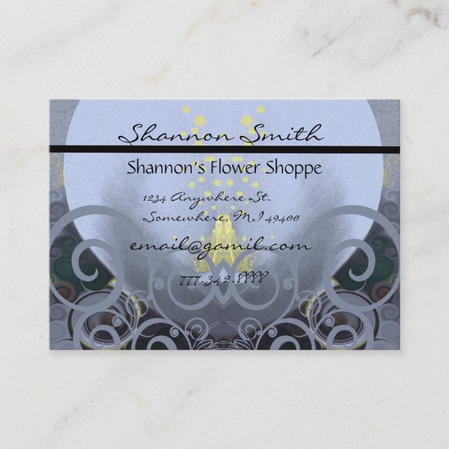 Wirble Cala Lilly Business Card Visitenkarte (Vorderseite)