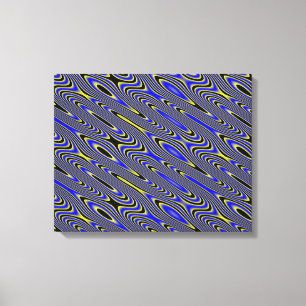 Wirble Canvas in Schwarz und Gelb Leinwanddruck