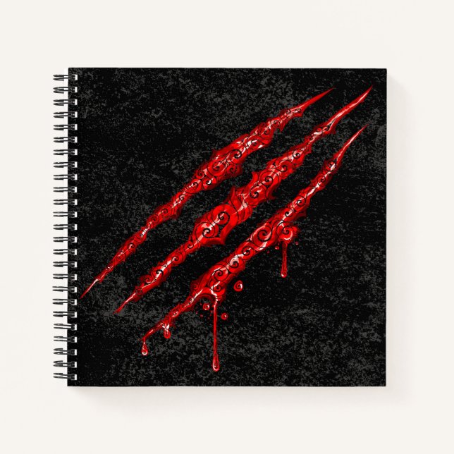 Wirble Claw Marks Notizbuch (Vorderseite)