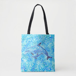 Wirble Dolphin-Familie Tasche
