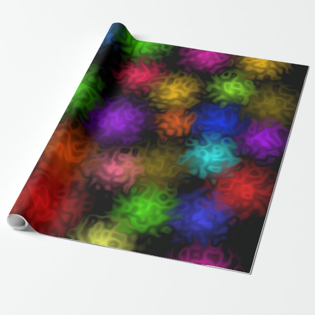 Wirble Farbblasen Geschenkpapier (Ungerollt)