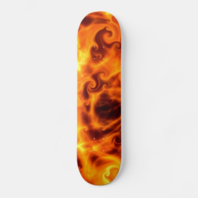 Wirble Flammen Skateboard (Vorderseite)