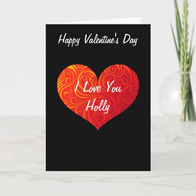 Wirble HerzValentinkarte Feiertagskarte (Vorderseite)