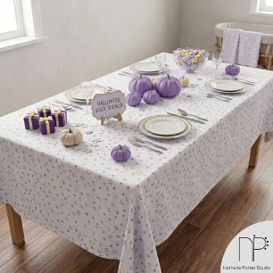 Wirble Lila Sterne und Mondkindern KinderHalloween Tischdecke