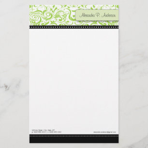 Wirble Limone Boutique Designer Stationierung Briefpapier