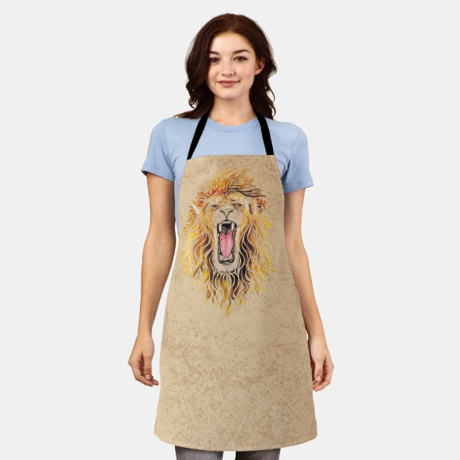 Wirble Lion Schürze (Getragen)