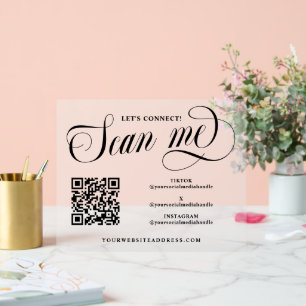 Wirble Skriptprüfung QR Acrylschild