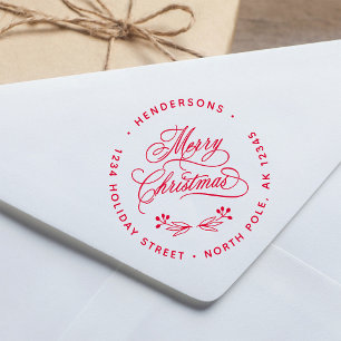 Wirble Weihnachts-Script-Rücksendeadresse Permastempel