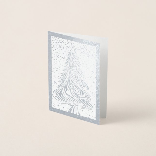 Wirble Weihnachtsbaumkarte Folienkarte (Vorderseite)