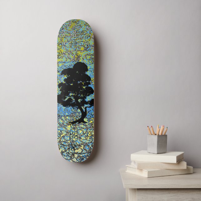 Wirbler Baum Skateboard (Wandkunst)