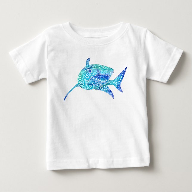 Wirbler Hai Baby T-shirt (Vorderseite)