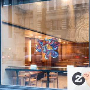 Wirbler Oktopus Fensteraufkleber