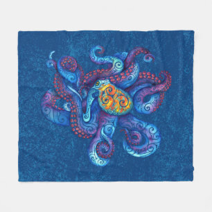 Wirbler Oktopus Fleecedecke