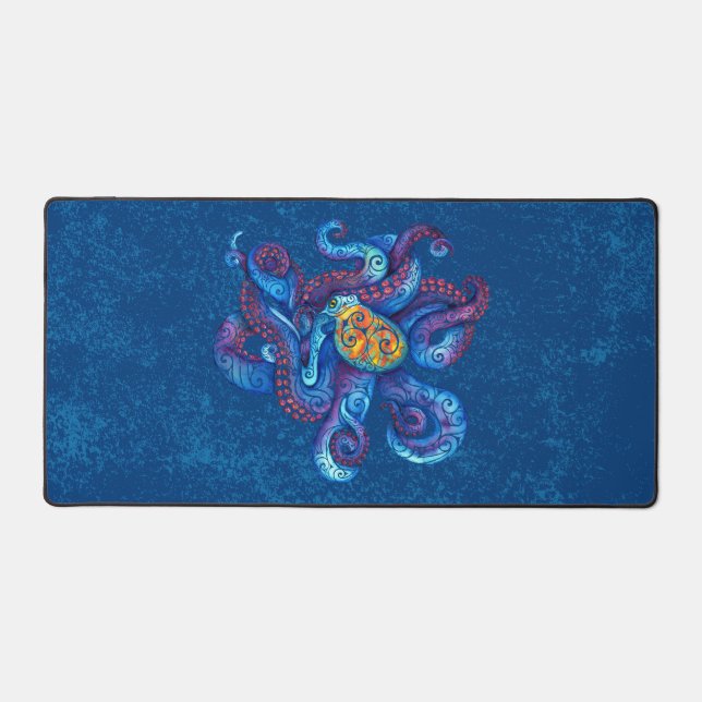 Wirbler Oktopus Schreibtischunterlage (Vorderseite)