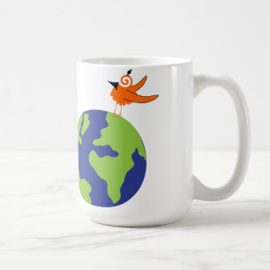 Wirbler Vogel rettet die Welt für nachhaltige Erd Kaffeetasse