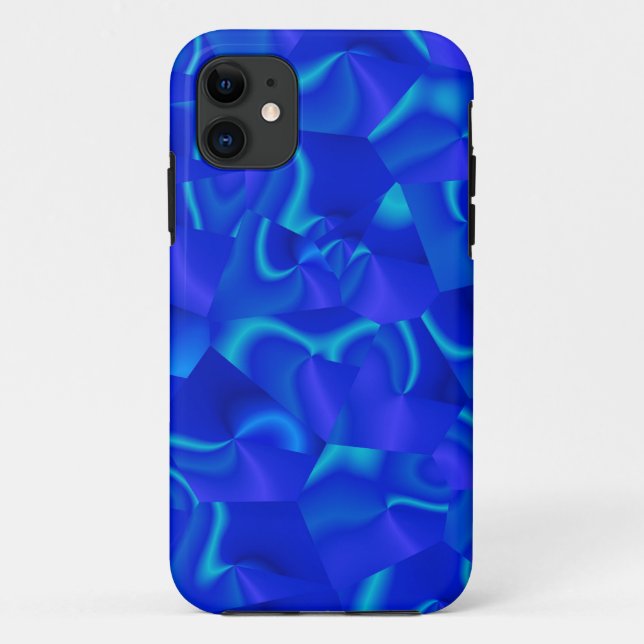 Wirbles Abstrakte mit blauer Facette Case-Mate iPhone Hülle (Rückseite)