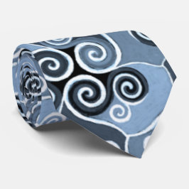 Wirbles Abstraktes Musterdesign Pulver Blau Künstl Krawatte
