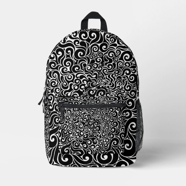 Wirbles Design Bedruckter Rucksack (Vorderseite)