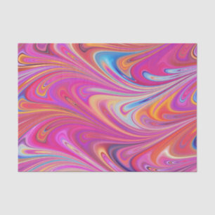 Wirbles Design in schlankem Rosa und orange Seidenpapier