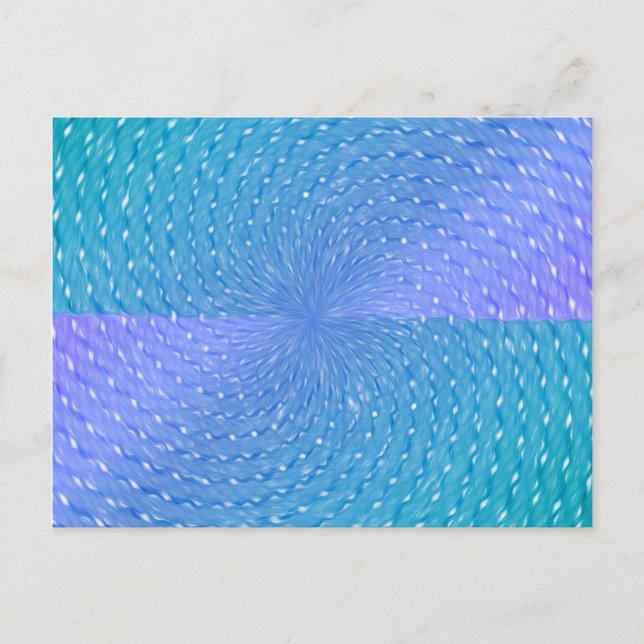 Wirbles Pastell Lila Aquamarines Abstraktes Muster Postkarte (Vorderseite)