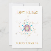 Wirbles Snowflake Happy Holidays Custom Business