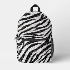 Wirbles Zebra-Design Bedruckter Rucksack