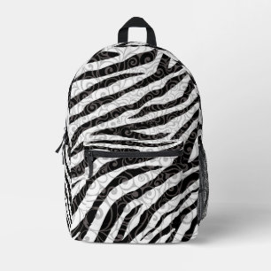 Wirbles Zebra-Design Bedruckter Rucksack