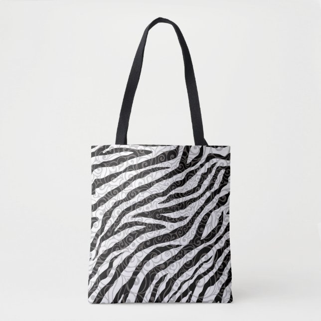 Wirbles Zebra-Design Tasche (Vorderseite)
